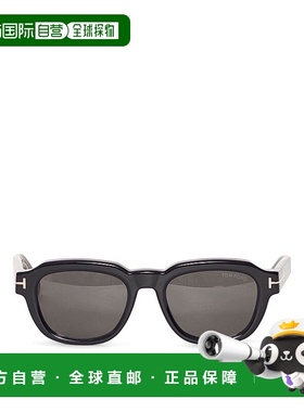 1h可退 TOM FORD 男士太阳镜 FT12265201ASHINY AW2025 黑色