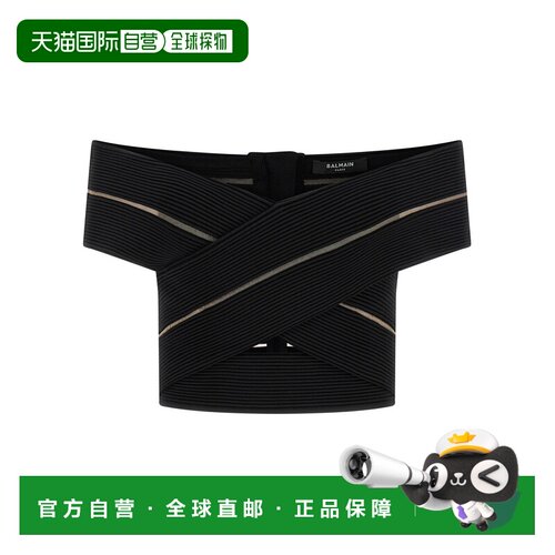BALMAIN 女士运动背心 GF0AB580KJ750PA SS2026 黑色
