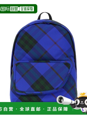 BURBERRY 男士双肩包 8080612B7323 SS2024 深蓝色 Printed nylon