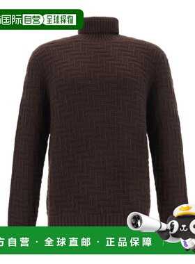 PRADA 男士针织毛衣 UMR62715TKSOOOF0324 AW2024 棕色长袖羊绒