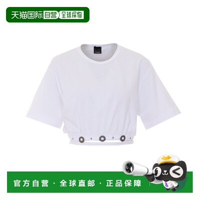 PINKO 女士背心吊带 106907A3ARZ04 SS2026 白色 Cropped T-Shirt