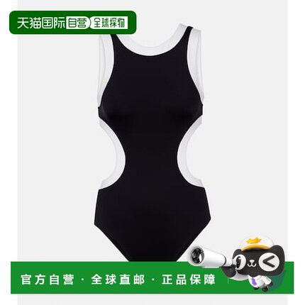 1h可退 潮奢 Staud 女士 Dolce 剪口泳衣 black黑色 舒适时尚