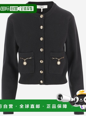 CHLOÉ 女士针织衫 CH26SMC07800001 SS2026 黑色羊绒