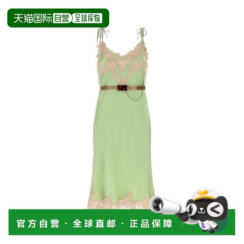 1h可退 PRADA 女士连衣裙 P3Q22RSOOO17VYF0362 AW2025 绿色