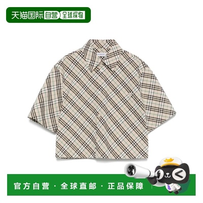 BURBERRY 女士衬衫 8101121C1849 SS2025 灰色 CROPPED SHIRT