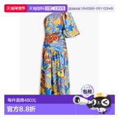潮奢 连衣裙 FARM 女士 1h可退 印花塔夫绸长款 RIO 单袖 331851YEL