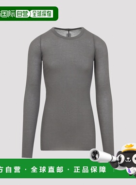 RICK OWENS 男士T恤 RU01F2250RC34 SS2026 灰色 RIB LS T