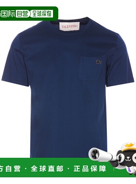 VALENTINO 男士T恤 VMG16XAQ5D51 SS2025 蓝色 短袖T恤男装