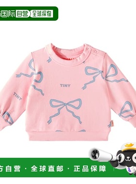 1h可退 潮奢 tinycottons 婴儿 Bows 印花棉混纺运动衫童装