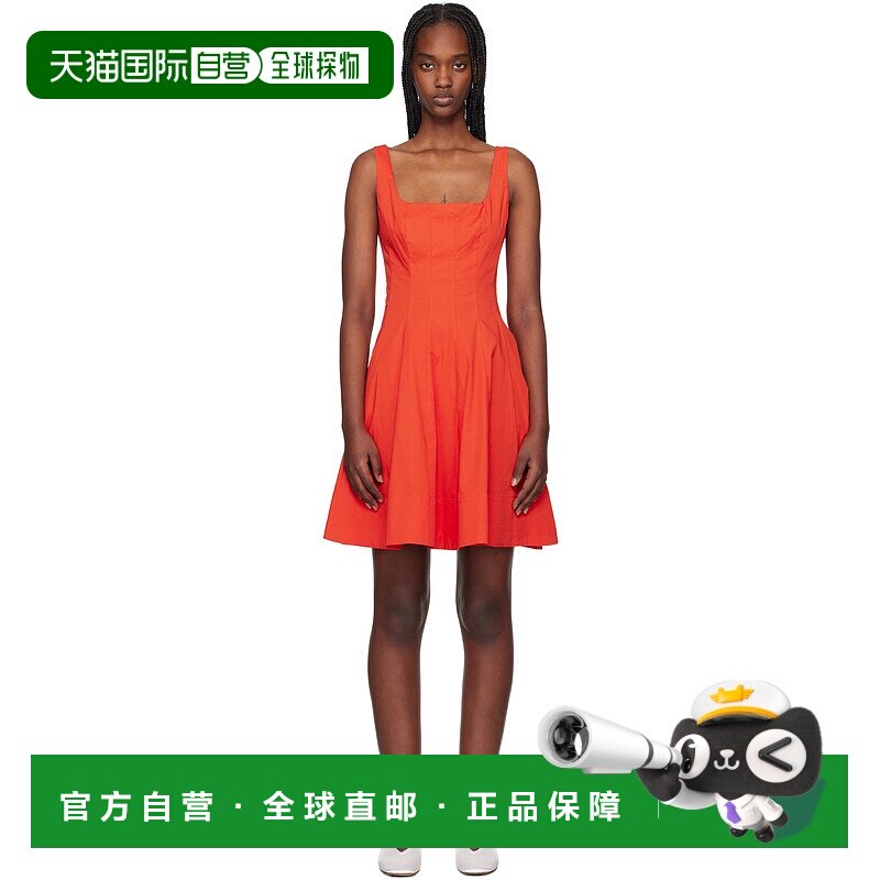 1h可退 潮奢 Staud 女士 橙色 Wells 连衣裙 R25S2249POCAY
