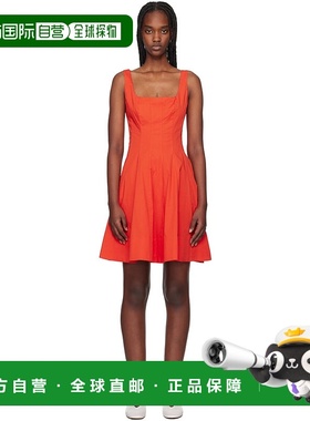 1h可退 潮奢 Staud 女士 橙色 Wells 连衣裙 R25S2249POCAY