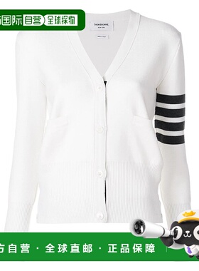 THOM BROWNE 女士针织衫 FKC207A00014100 CO 白色 美利奴羊毛 V