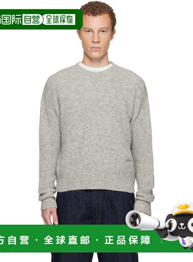 1h可退 潮奢 Ami Paris 男士 灰色 Alpaca Ami Crewneck 毛衣 H25