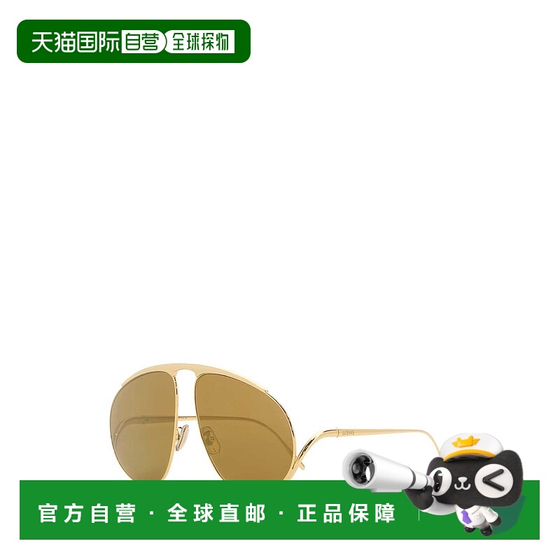1h可退 LOEWE 女士太阳镜 LW40180U6130G SS2025 金色 Gold metal
