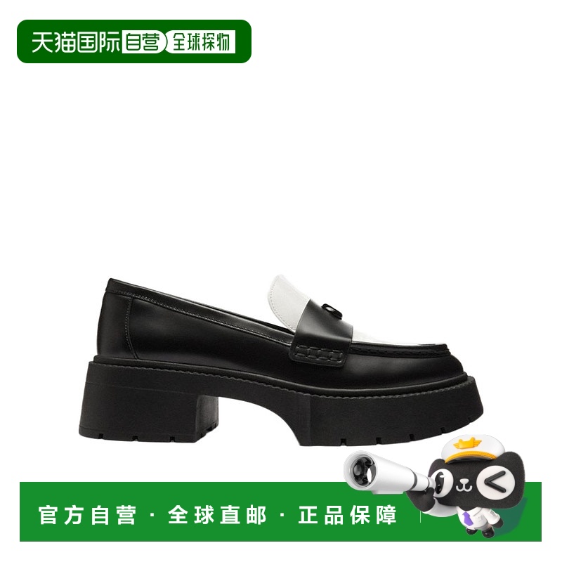 1h可退 COACH 女士休闲鞋 CZ382QRS SS2025 黑色 LEAH厚乐福鞋