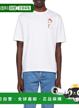 LANVIN 男士T恤 RMTSY005J302P2301 AW2023 白色 White cotton t-