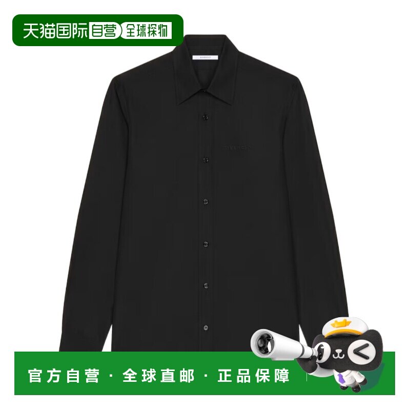 1h可退 GIVENCHY 男士衬衫 BM617S16DE001 SS2026 黑色 长袖衬衫
