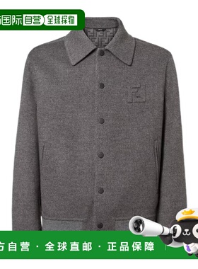 FENDI 男士外套 FW1413AVIXF1M2T AW2025 灰色 FF wool bomber ja