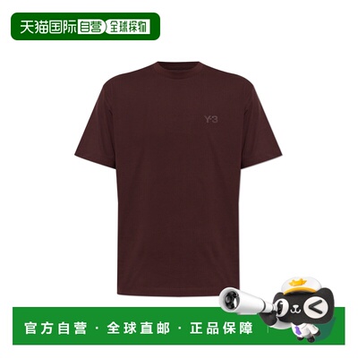 Y-3 男士T恤 KU22640NGTRED AW2026 棕色 T-shirt with logo