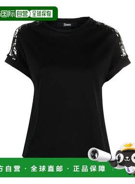 HERNO 女士衬衫 JL000103D520529300 AW2023 黑色 圆领短袖T恤