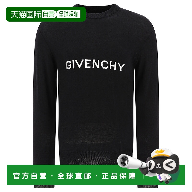 1h可退 GIVENCHY 男士针织毛衣 BM90N64YER001 AW2024 黑色 GIVEN