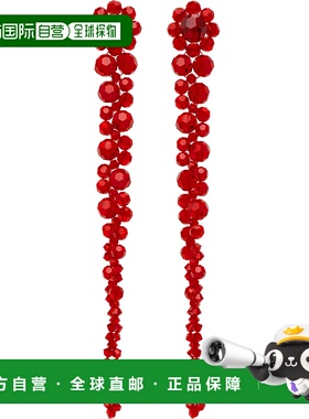 1h可退 潮奢 Simone Rocha 蒙娜 罗莎 女士 红色 Drip 耳坠 ERG12