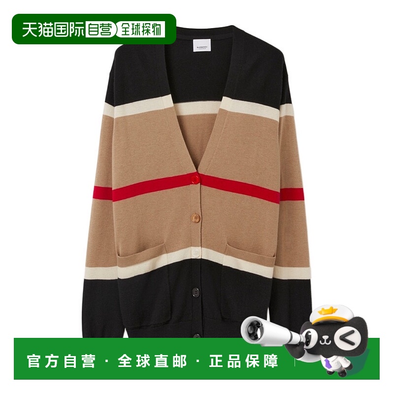 1h可退 burberry 女士 羊毛衫长袖羊绒开衫
