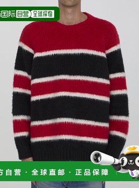 CELINE 男士针织毛衣 RY02H0ZQJ38RN AW2024 黑色 Striped sweate