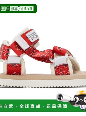 1h可退 潮奢 Suicoke 女童 米色 & 红色 DEPA-2 儿童凉鞋童鞋童装