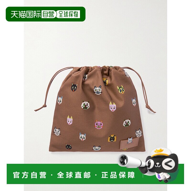 1h可退 潮奢 LOEWE 罗意威 女士 + Louis Wain 皮革饰边印花斜纹