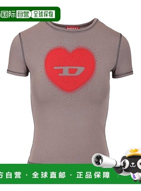 DIESEL 女士T恤 A209800QHHA96I SS2026 灰色 T UNCUTIES LONG S5