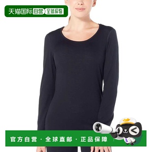 ICEBREAKER 200 绿洲 圆领美利奴羊毛长袖保暖内衣 女士户外