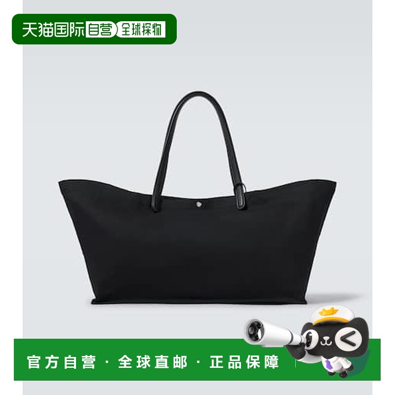 1h可退 潮奢 The Row 男士 Idaho XL 皮革饰边帆布手提包