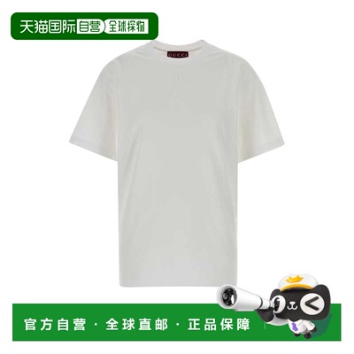 GUCCI 女士T恤 837959XJHJR9692 AW2025 白色 'Incrocio GG' T-sh