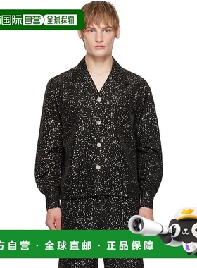 1h可退 潮奢 Bode 男士 黑色闪粉衬衫 MRF24SH059