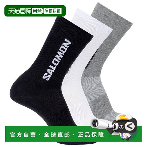 SALOMON 男士袜子 2071720WHITEBLACKFROSTGRAY CO