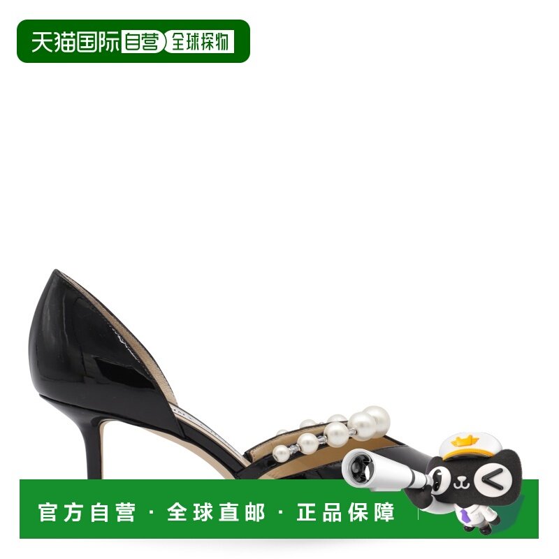 1h可退 潮奢 Jimmy Choo 周仰杰 女士 AURELIE 黑色皮质浅口鞋 AU,女鞋,浅口单鞋,淘宝优惠券,粉丝福利购,淘宝优惠卷