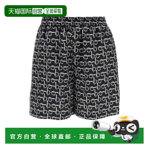 BURBERRY 女士休闲裤 8088641B9593 SS2024 花色 Printed silk sh