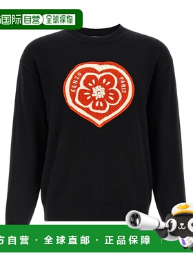 KENZO 男士针织衫 FG55PU7843LN99J SS2026 黑色 'KENZO Boke Hea
