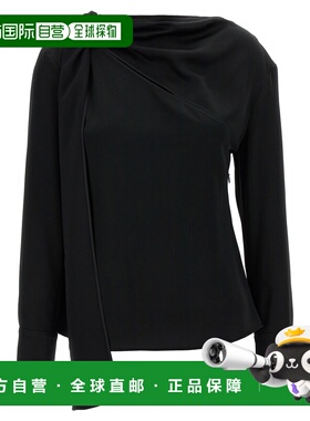 GIVENCHY 女士衬衫 BW61CR14N6001 AW2024 黑色 Viscose blouse