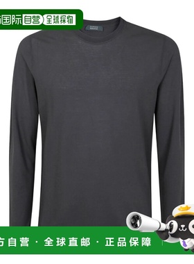 ZANONE 男士T恤 815204ZG380Z0049 SS2025 灰色 长袖经典T恤