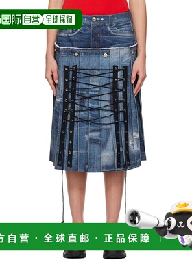 1h可退 潮奢 Andersson Bell 女士 蓝色 Trompe L'œil Pleats 牛