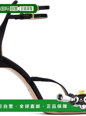 1h可退 潮奢 Tom Ford 汤姆 福特 女士 黑色 Satin T Ankle Strap