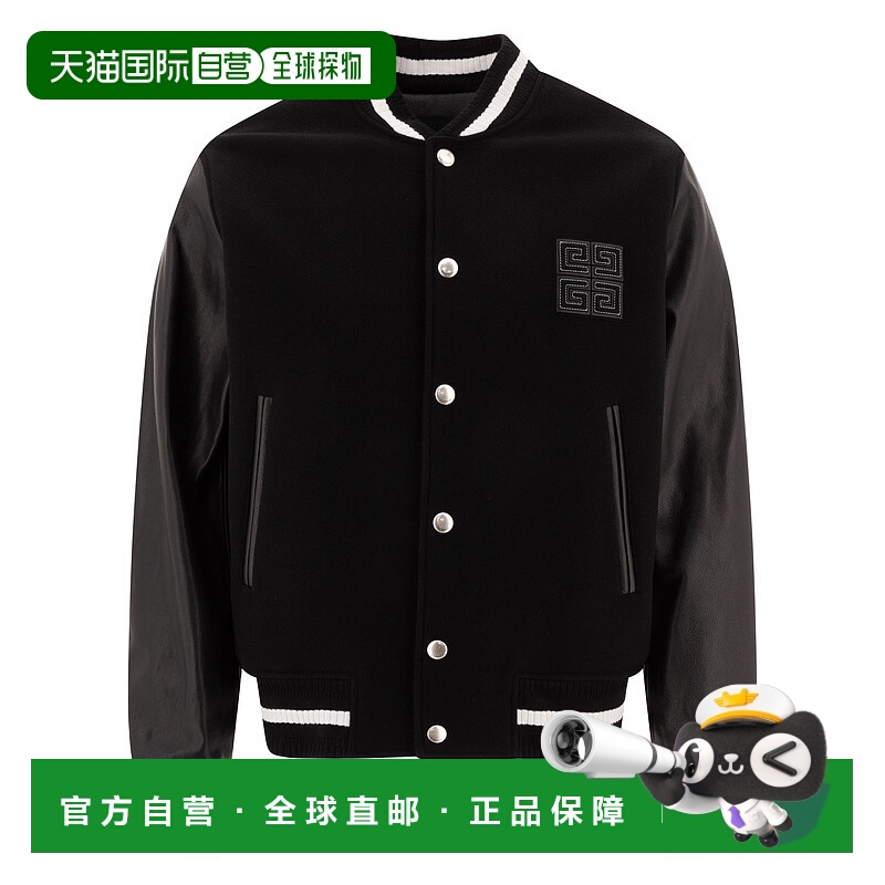 1h可退 GIVENCHY 男士夹克 BM011S6Y3K001 SS2025 黑色 Varsity