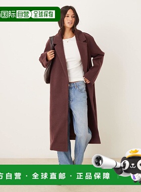 1h可退 潮奢 ASOS 女士 chuck 设计紫红色大衣 purple紫色 舒适时