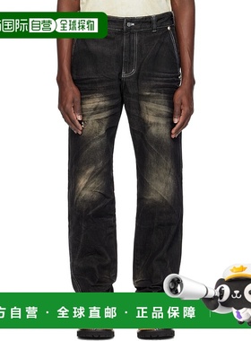 1h可退 潮奢 THUG CLUB 男士 黑色 Dickies 联名褪色牛仔裤 TC24D