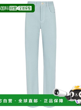 FENDI 女士牛仔裤 FLP822AOE7F08S8 AW2024 蓝色直筒裤