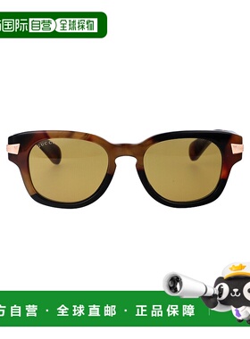 1h可退 GUCCI 男士太阳镜 GG1518S003 AW2024 绿色 GG1518S眼镜