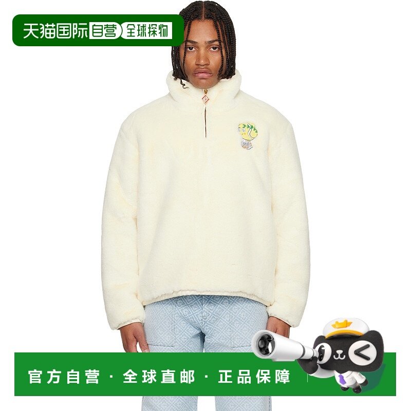 1h可退 潮奢 Casablanca 男士 灰白色 Tennis Mascot Quarter Zip