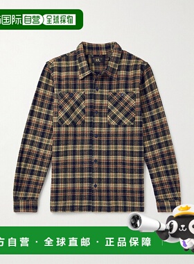 1h可退 潮奢 RRL 拉夫 劳伦RRL 男士 Monterey 格纹棉质衬衫 7829